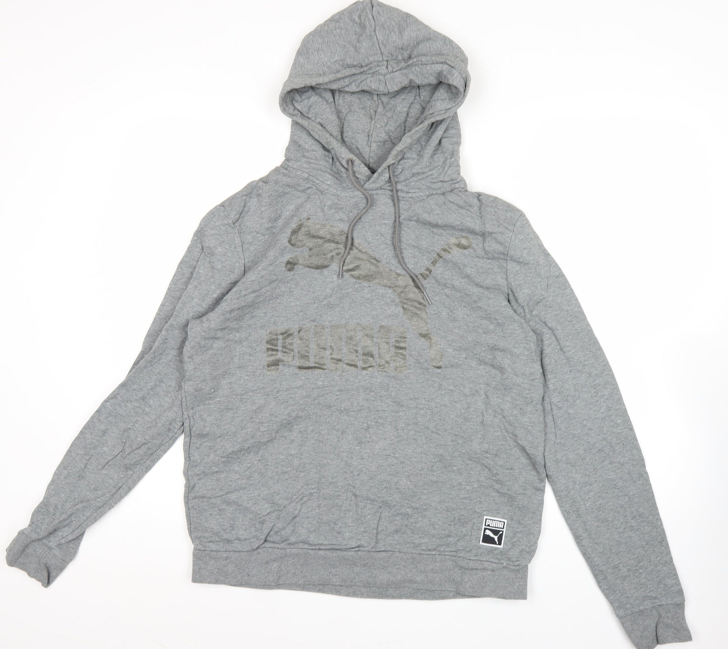 Puma Mens Grey XL Pullover Hoodie Jersey Cotton Elastane