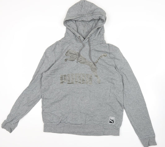 Puma Mens Grey XL Pullover Hoodie Jersey Cotton Elastane