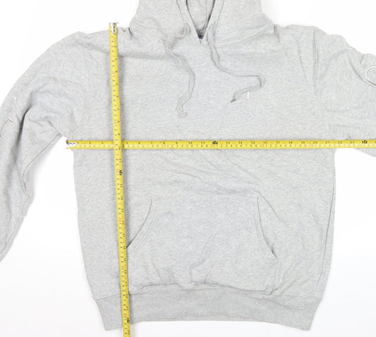 Champion Men's Grey XL Pullover Hoodie with Embroidered Logo