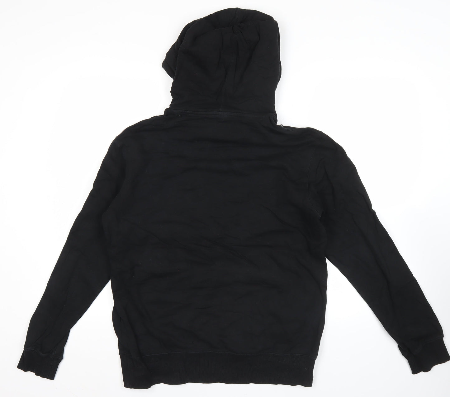 Adidas Men’s Black Pullover Hoodie M Logo Sports Knit Long Sleeve
