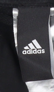 Adidas Men’s Black Pullover Hoodie M Logo Sports Knit Long Sleeve