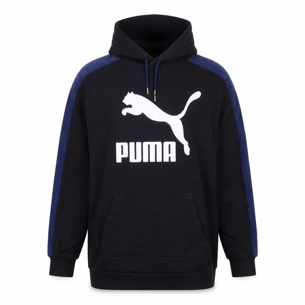 Mens UK S Regular PUMA Black Pullover Hoodie