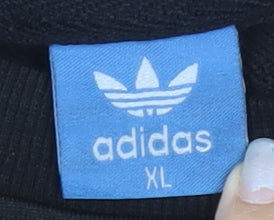 Adidas Men's Black XL Pullover Sweatshirt with Logo Sportswear