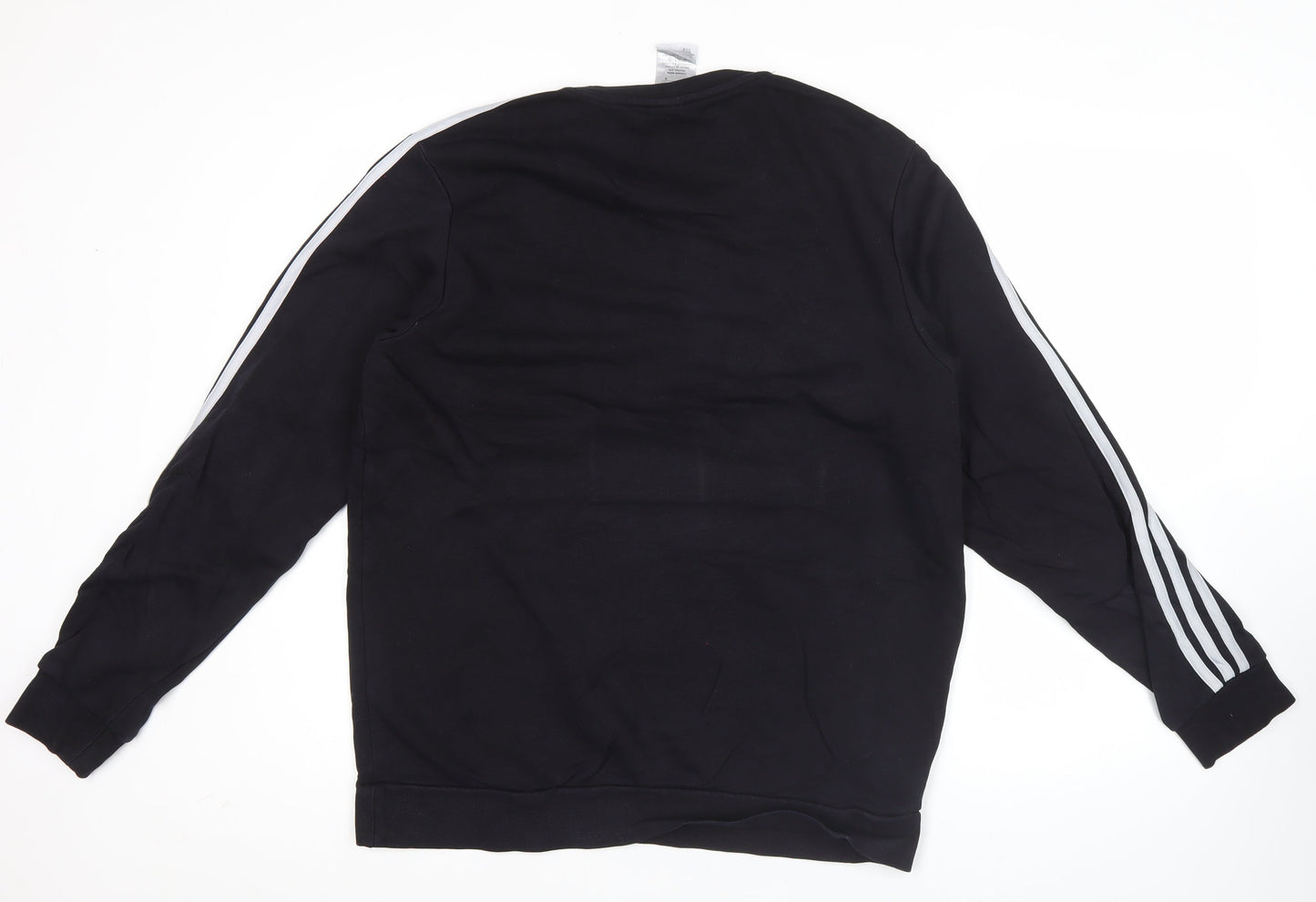 Adidas Men’s Black L Pullover Sweatshirt Crew Neck Logo Sportswear