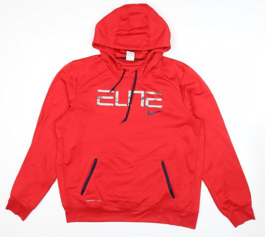 Nike Men's Red Therma-Fit Elite Pullover Hoodie 2XL Sportswear