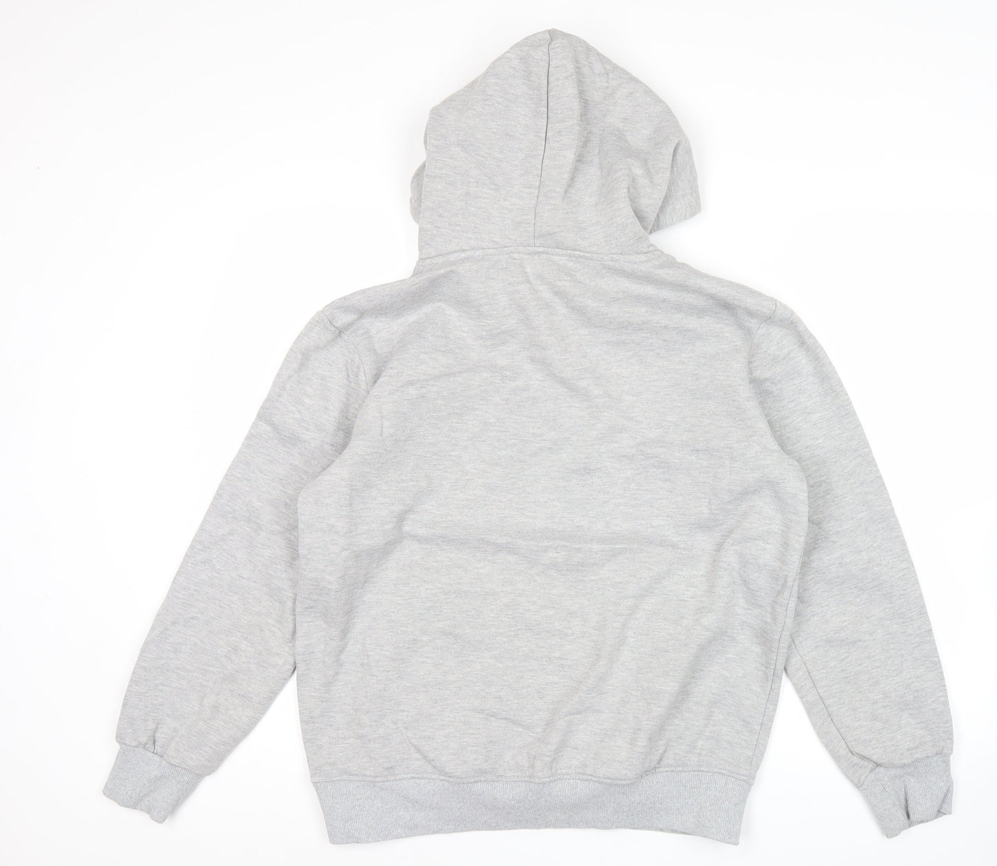 Champion Men's Grey Pullover Logo Hoodie Size M Fleece Cotton