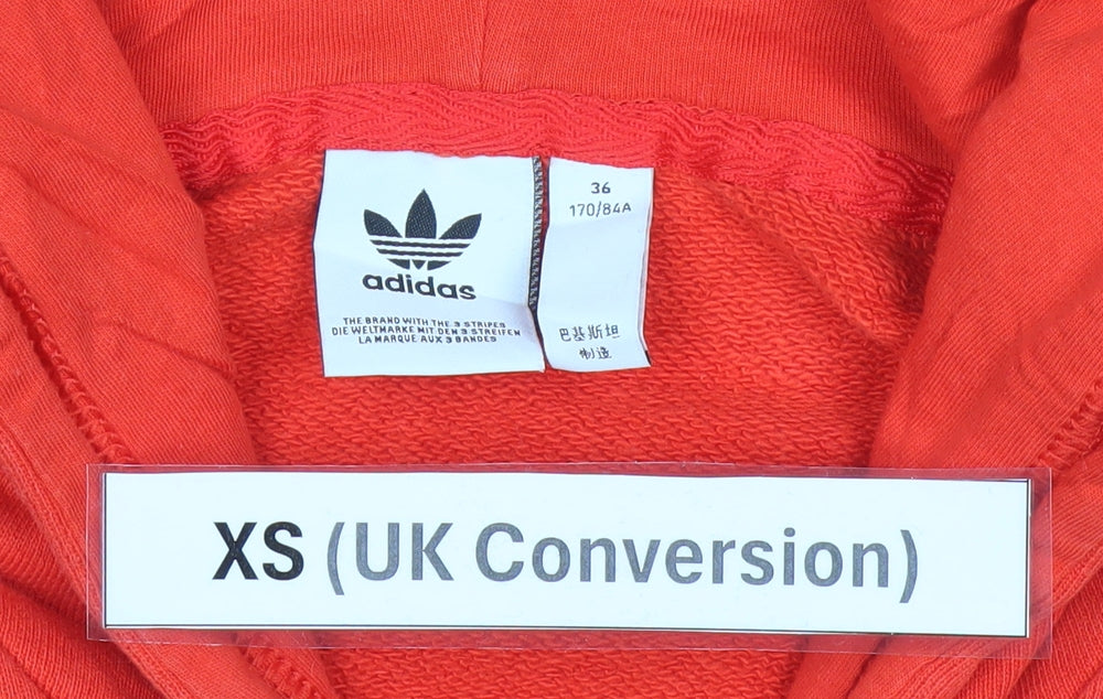 Adidas Men's Red Trefoil Pullover Hoodie XS Sportswear