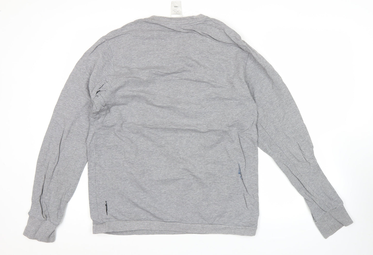 Adidas Men’s Grey Graphic Pullover Sweatshirt L Long Sleeve Jersey