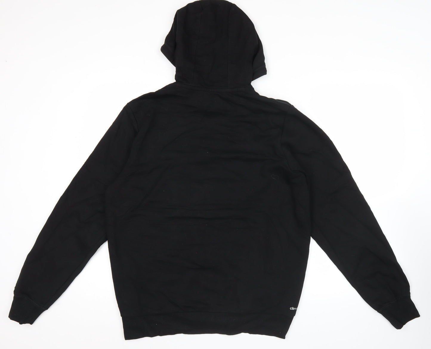 Adidas Men’s Black Pullover Hoodie L Sport Essentials Logo Jersey