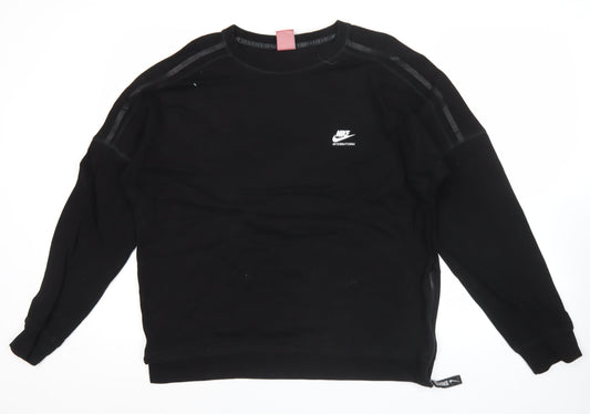 Nike Men's Black 2XL Pullover Sweatshirt Crew Neck Fleece