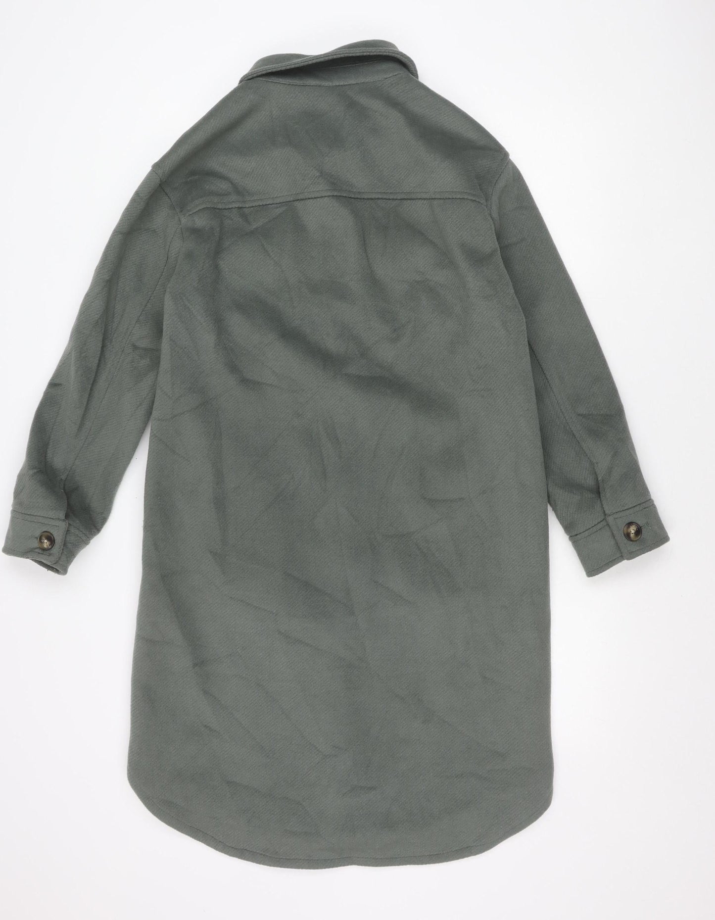 Marks and Spencer Women’s Green Long Jacket Size S Polyester Viscose
