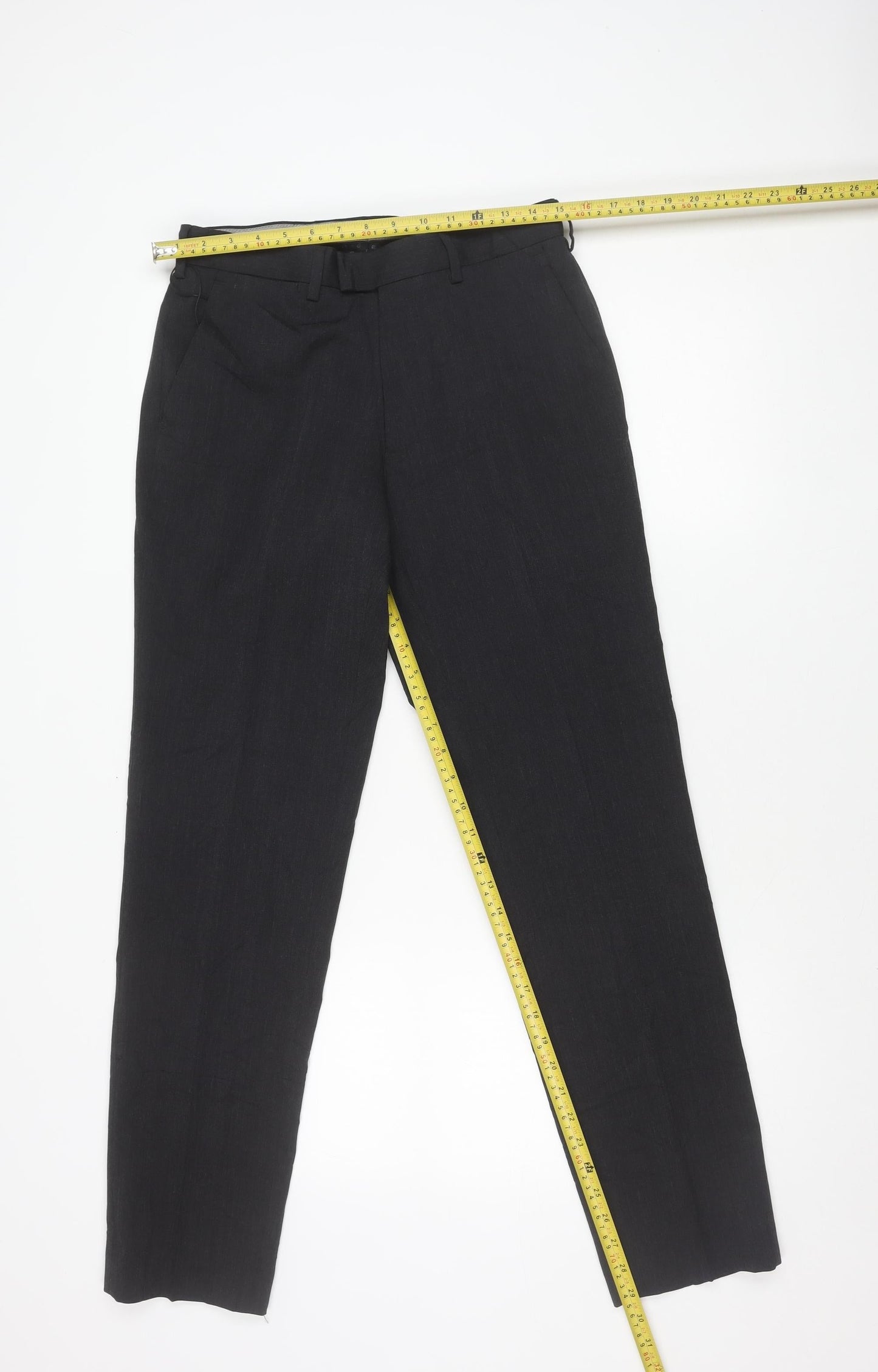 Marks and Spencer Men's Grey Slim Fit Dress Pants 30W 31L