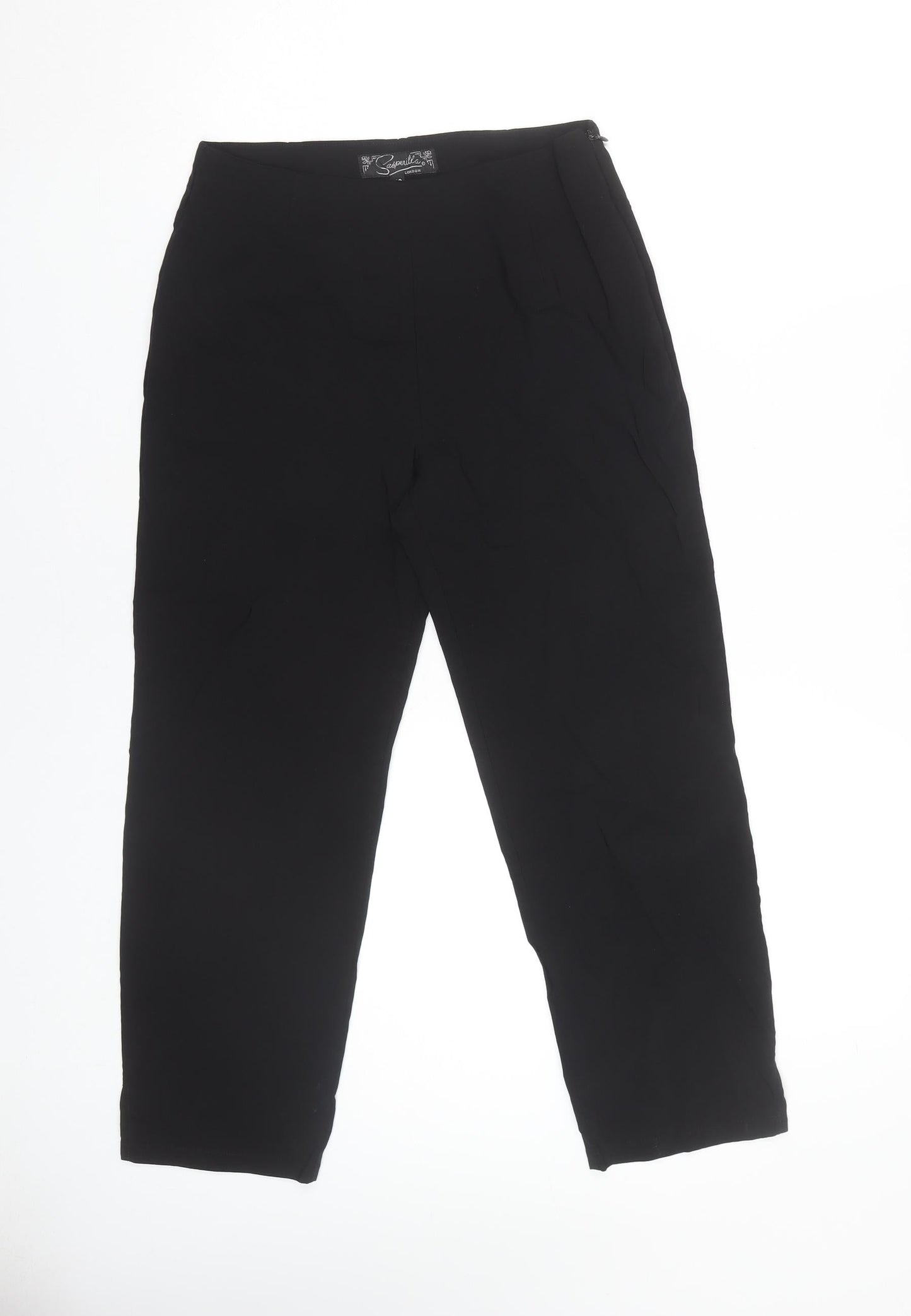 Sasperilla Women’s Black Size 10 Straight Leg Trousers