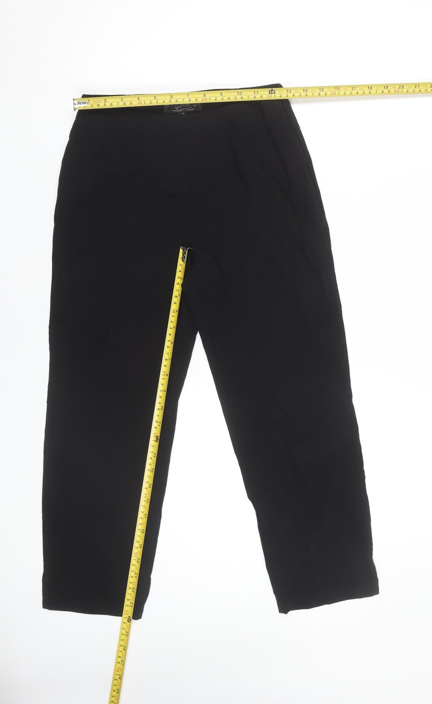 Sasperilla Women’s Black Size 10 Straight Leg Trousers