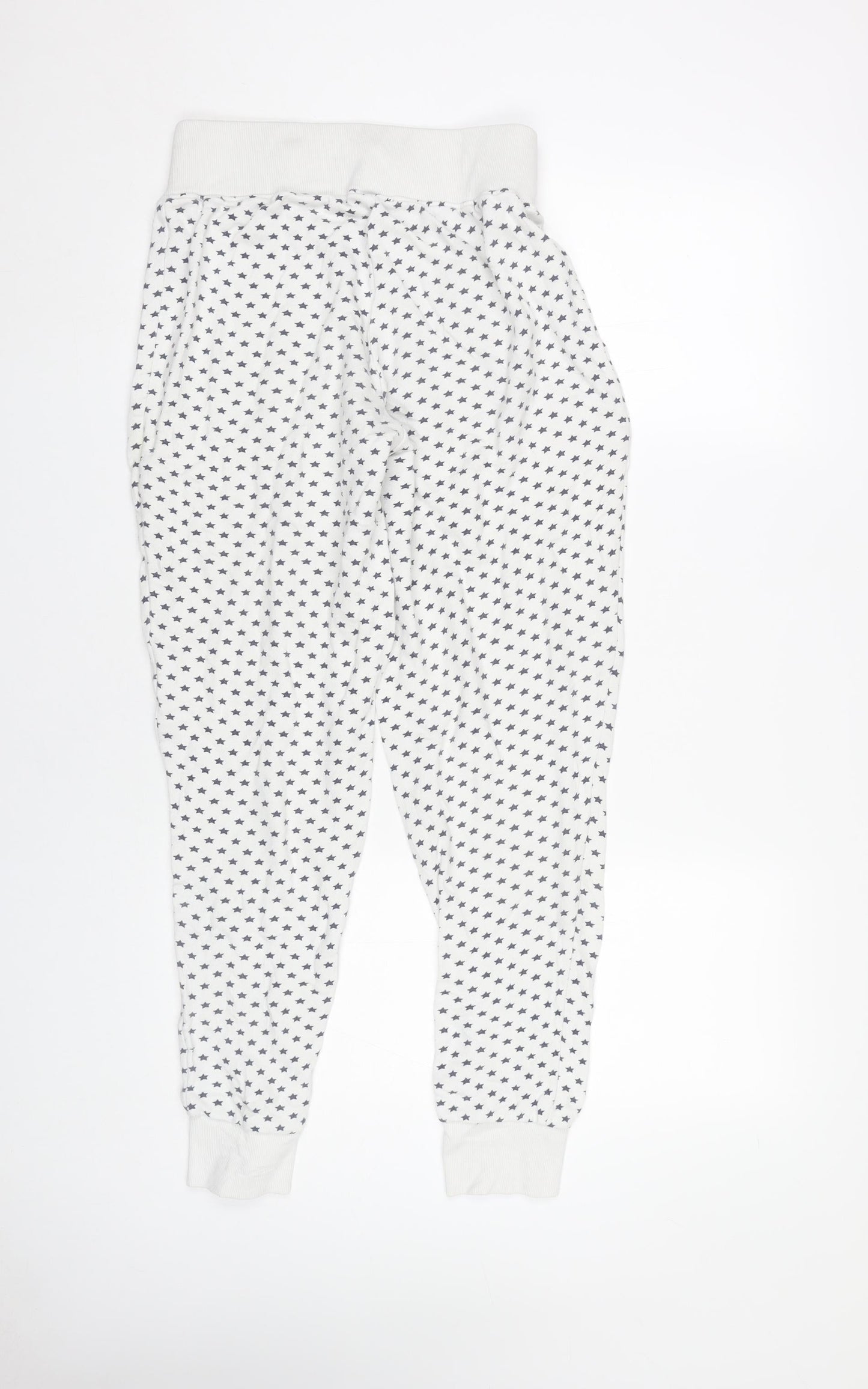 Crew Clothing Company Women’s White Star Print Jogger Trousers Size S