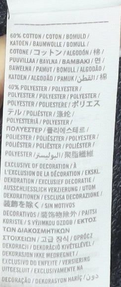 Hollister Women Blue L Pullover Sweatshirt Beaded Crew Neck Long Sleeve