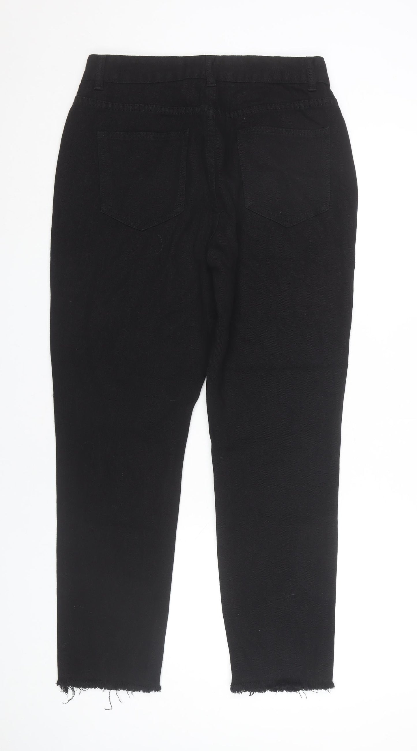 I Saw It First Women’s Black Size 12 Straight Distressed Jeans