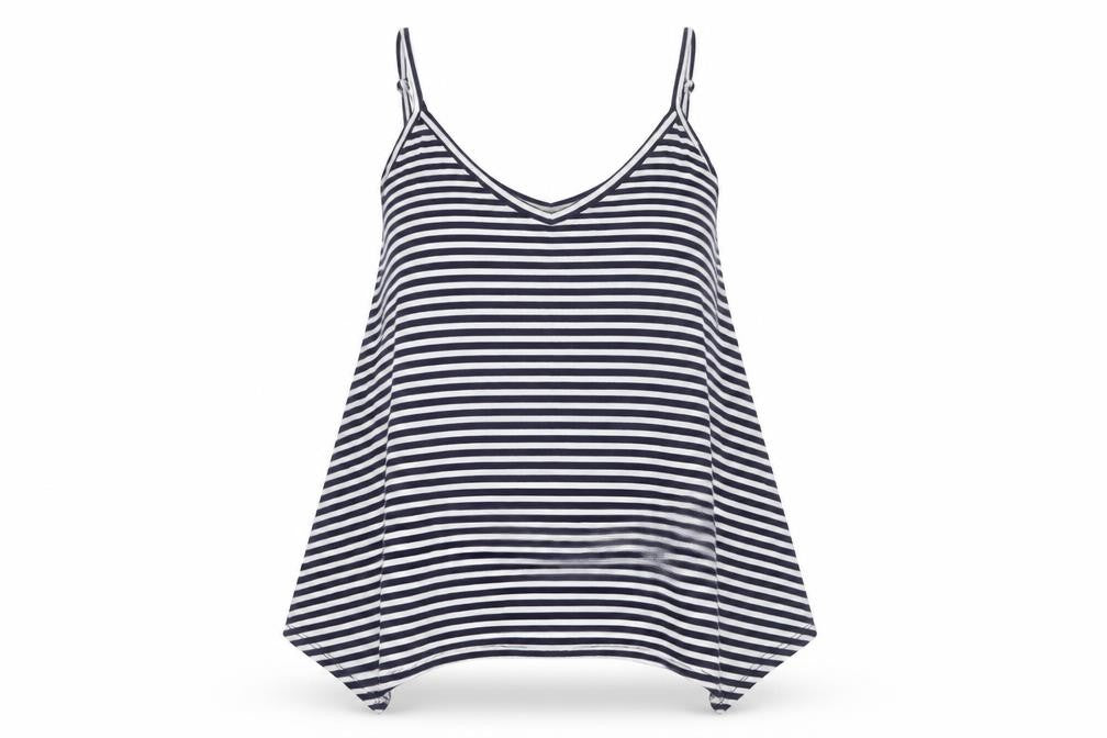 Dorothy Perkins Women’s Blue Striped V-Neck Camisole Tank Top Size 10