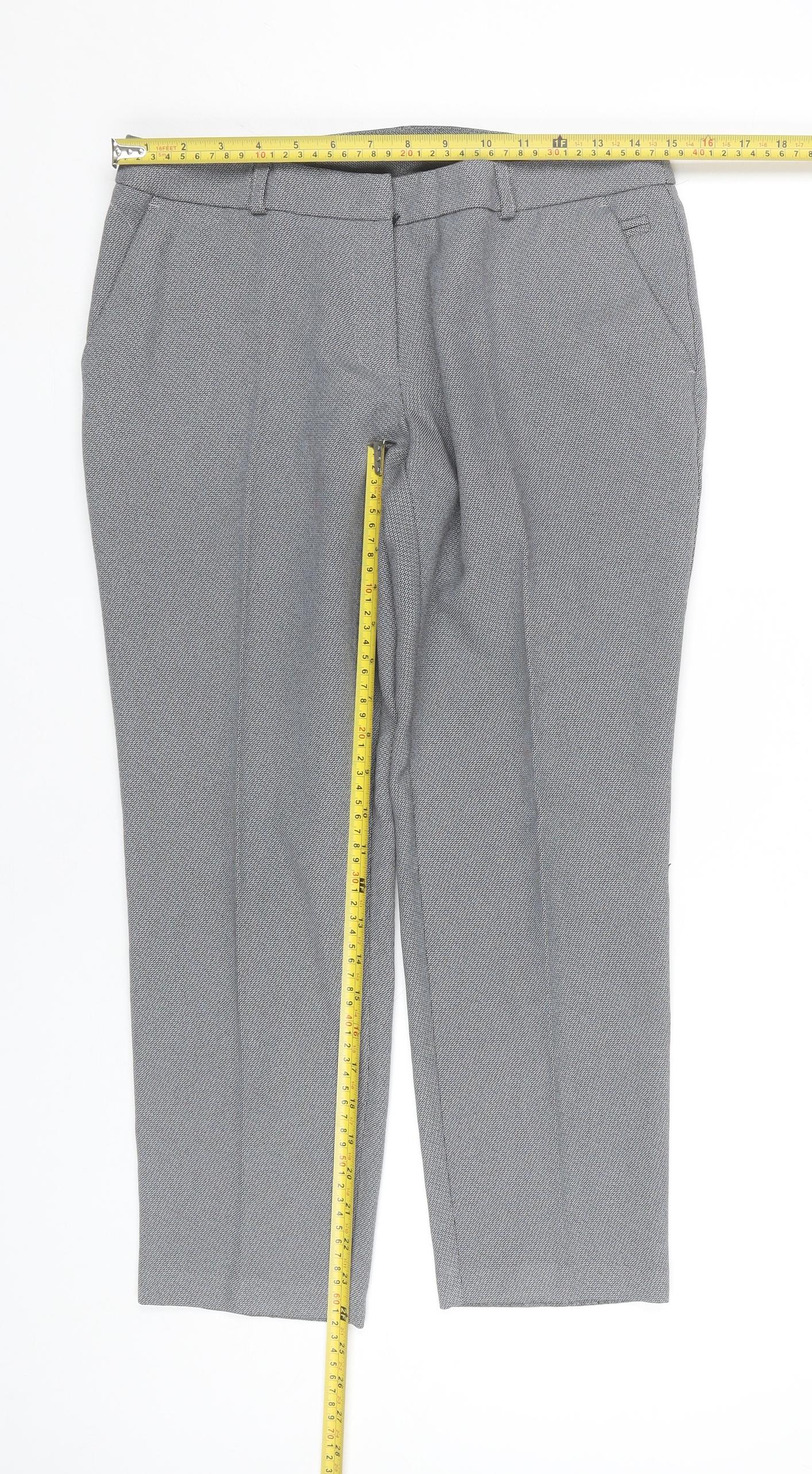 Dorothy Perkins Women’s Grey Herringbone Dress Trousers Size 10