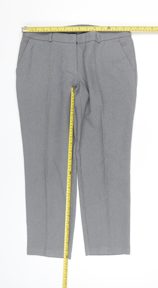 Dorothy Perkins Women’s Grey Herringbone Dress Trousers Size 10