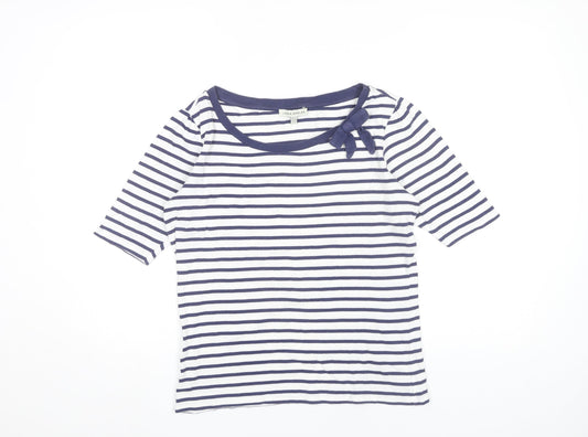 Laura Ashley Women’s Multicoloured Striped Cotton T-Shirt Size 14