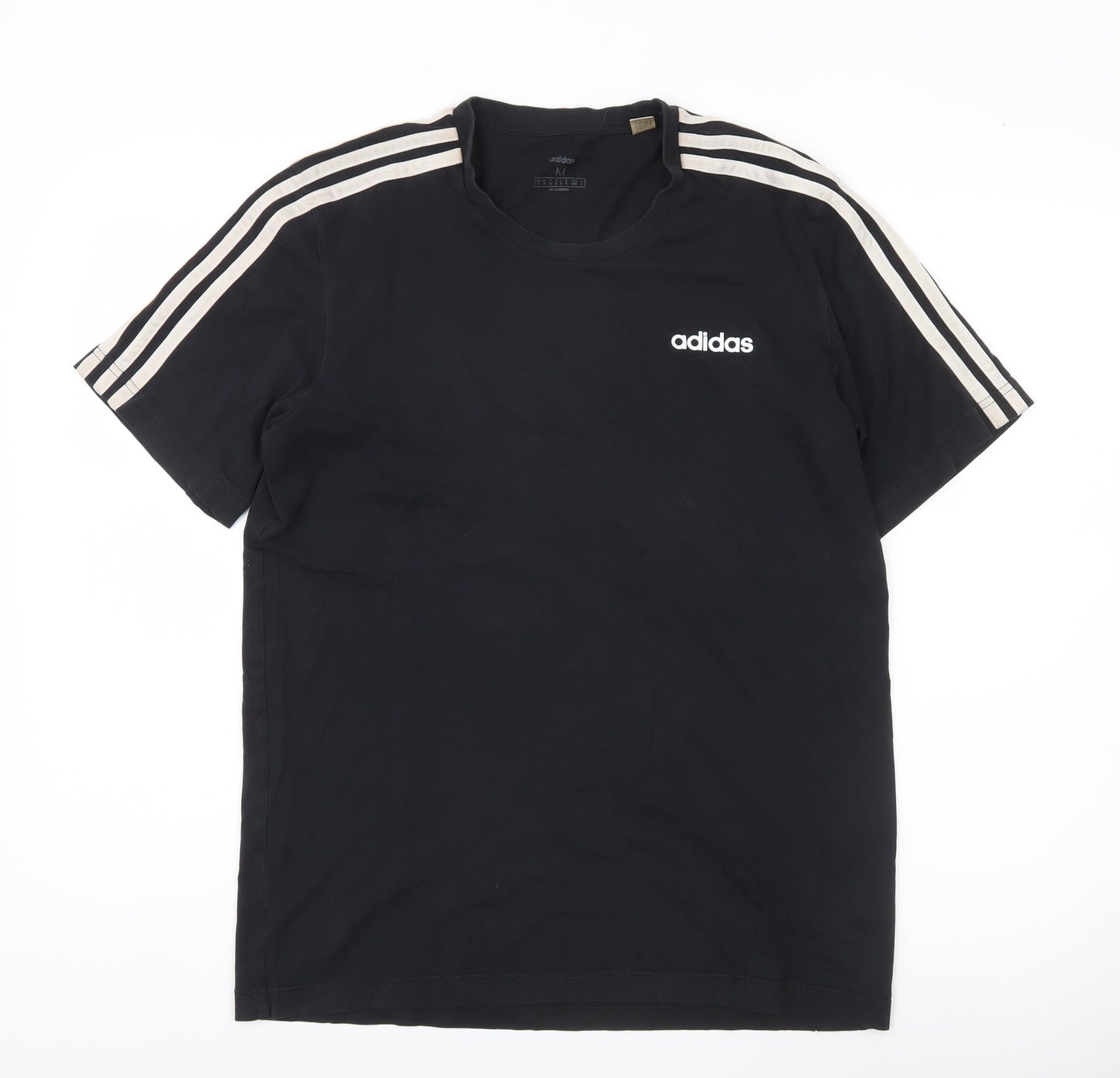 Adidas Men’s Black Medium Crew Neck Short Sleeve Sports T-Shirt