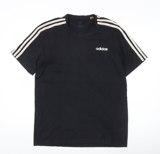 Adidas Men’s Black Medium Crew Neck Short Sleeve Sports T-Shirt