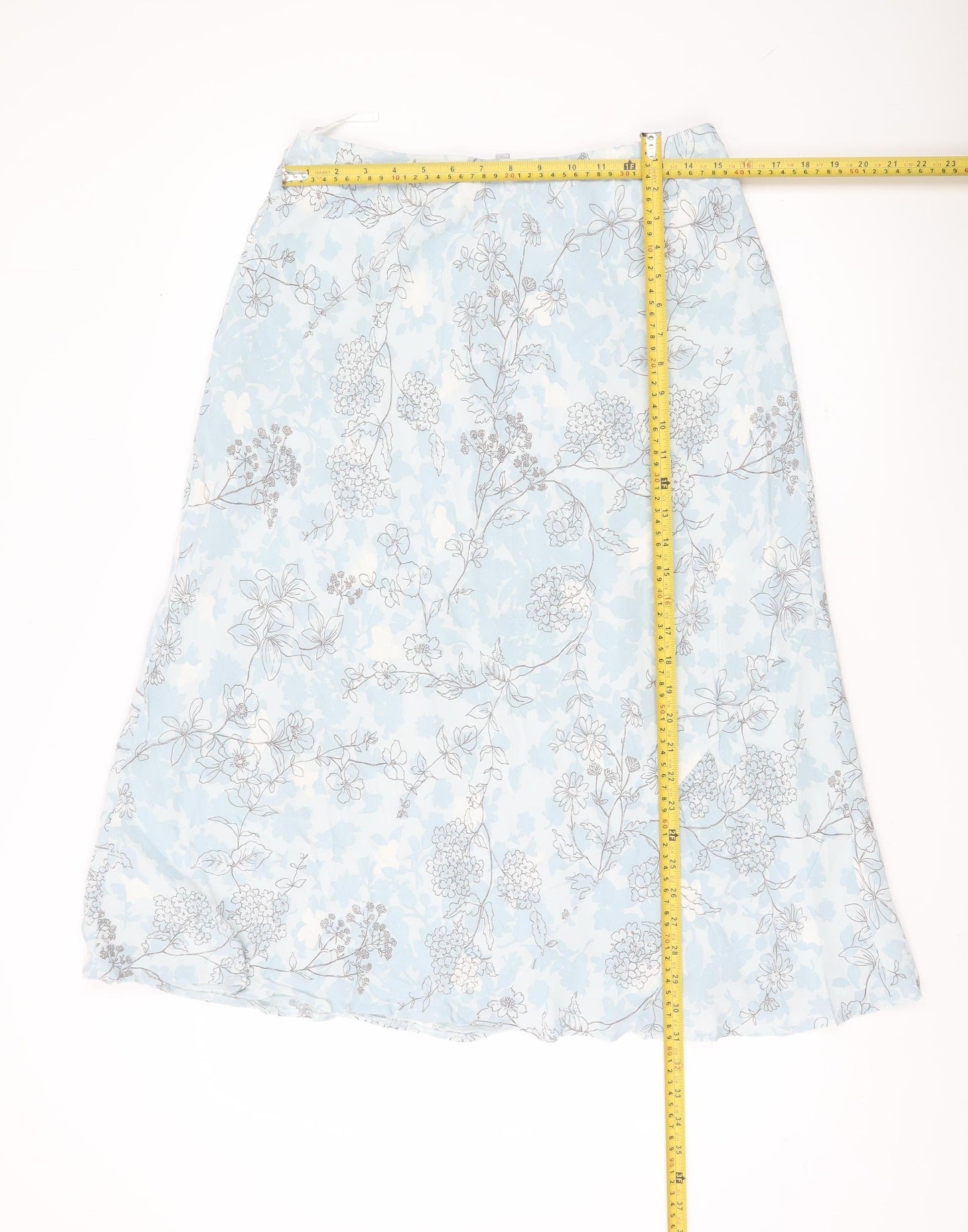 Zona New Classics Women’s Blue Floral A-Line Skirt Size 14 Knee Length
