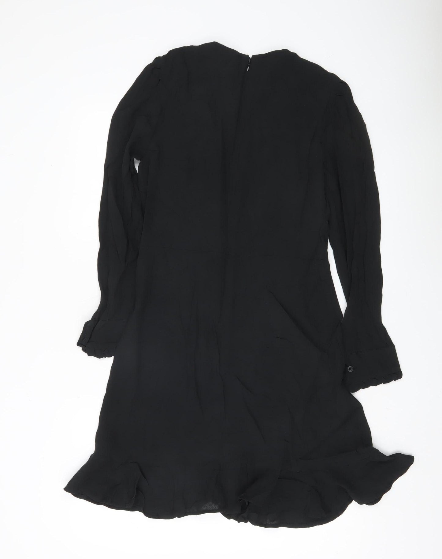 Marks and Spencer Womens Black Viscose Shift Dress Size 8