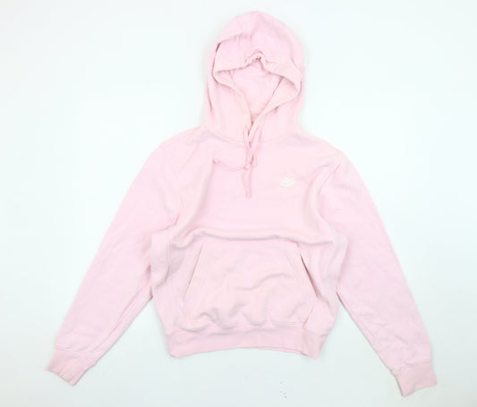 Nike Womens Pink Pullover Hoodie XS Regular Fit Sportswear