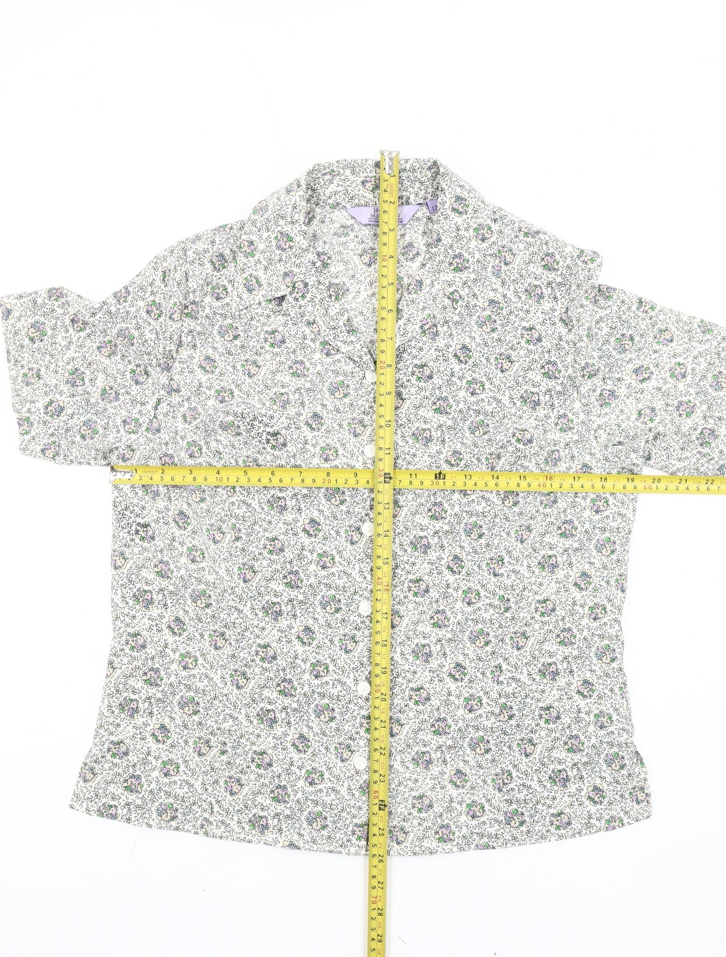 Honor Millburn Women’s Multicoloured Floral Button-Up Shirt Size 12