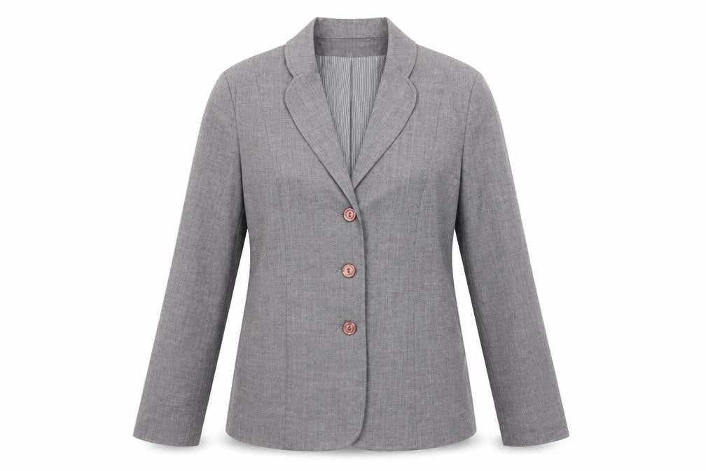 Jenny Loyd Women’s Grey Size 12 Single-Breasted Suit Jacket
