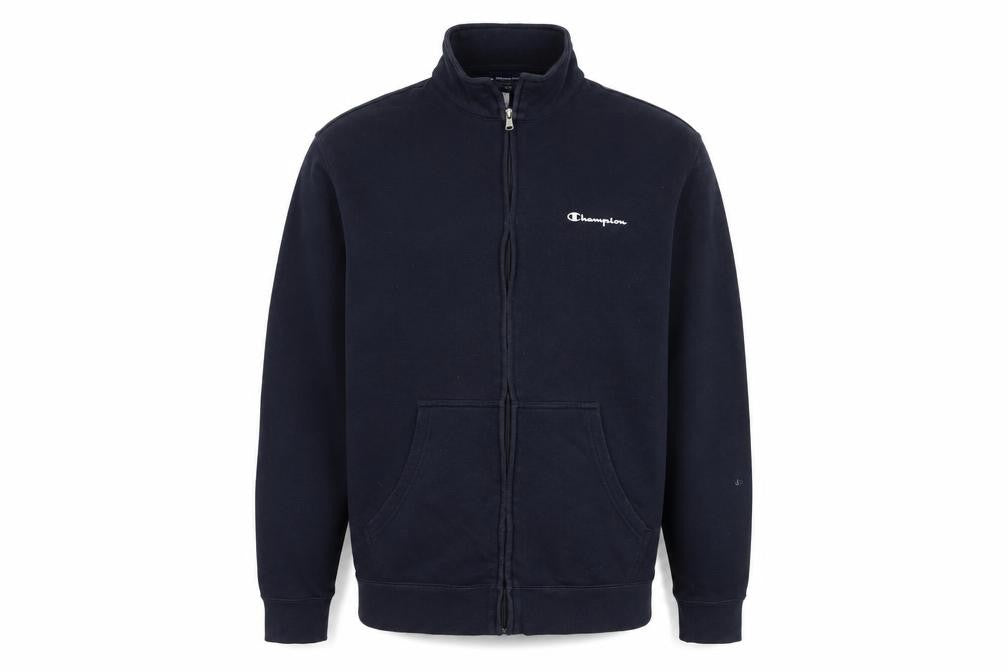 Champion Men’s Blue XL Full Zip Fleece Jacket with Logo