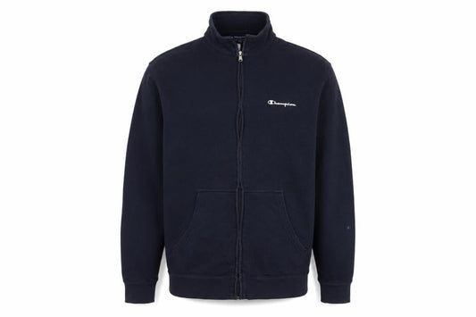 Champion Men’s Blue XL Full Zip Fleece Jacket with Logo