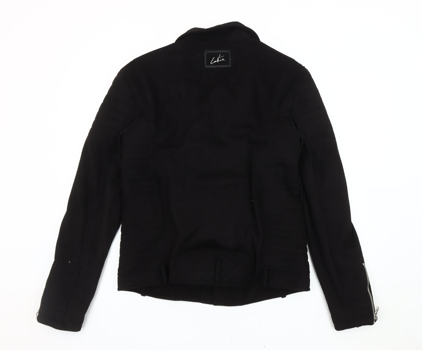 The Couture Club Womens Black Biker Jacket Size L Regular Fit