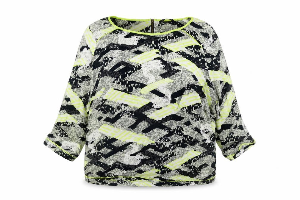 Marks and Spencer Women’s Multicoloured Tunic Blouse Size 22 Viscose Zip Detail