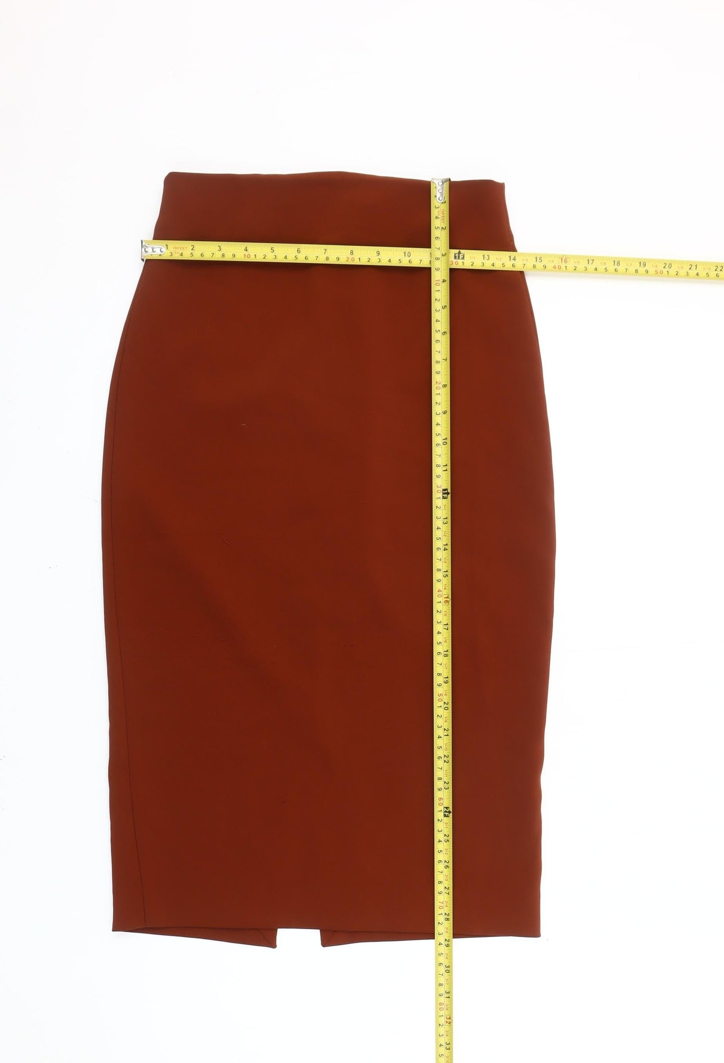Zara Women Brown Size 10 Pencil Skirt Knee Length Workwear