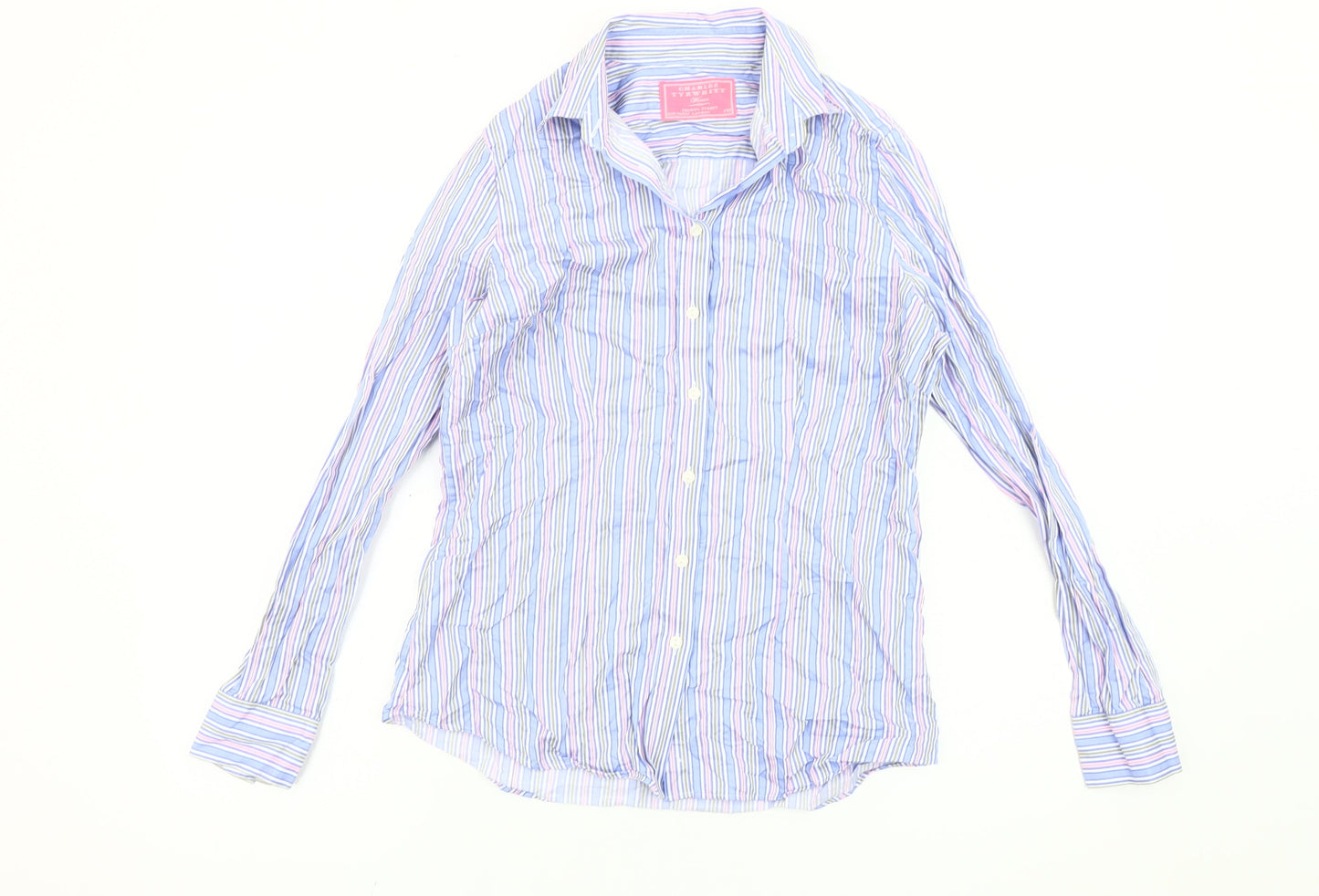 Charles Tyrwhitt Women’s Multicoloured Striped Button-Up Shirt Size 8