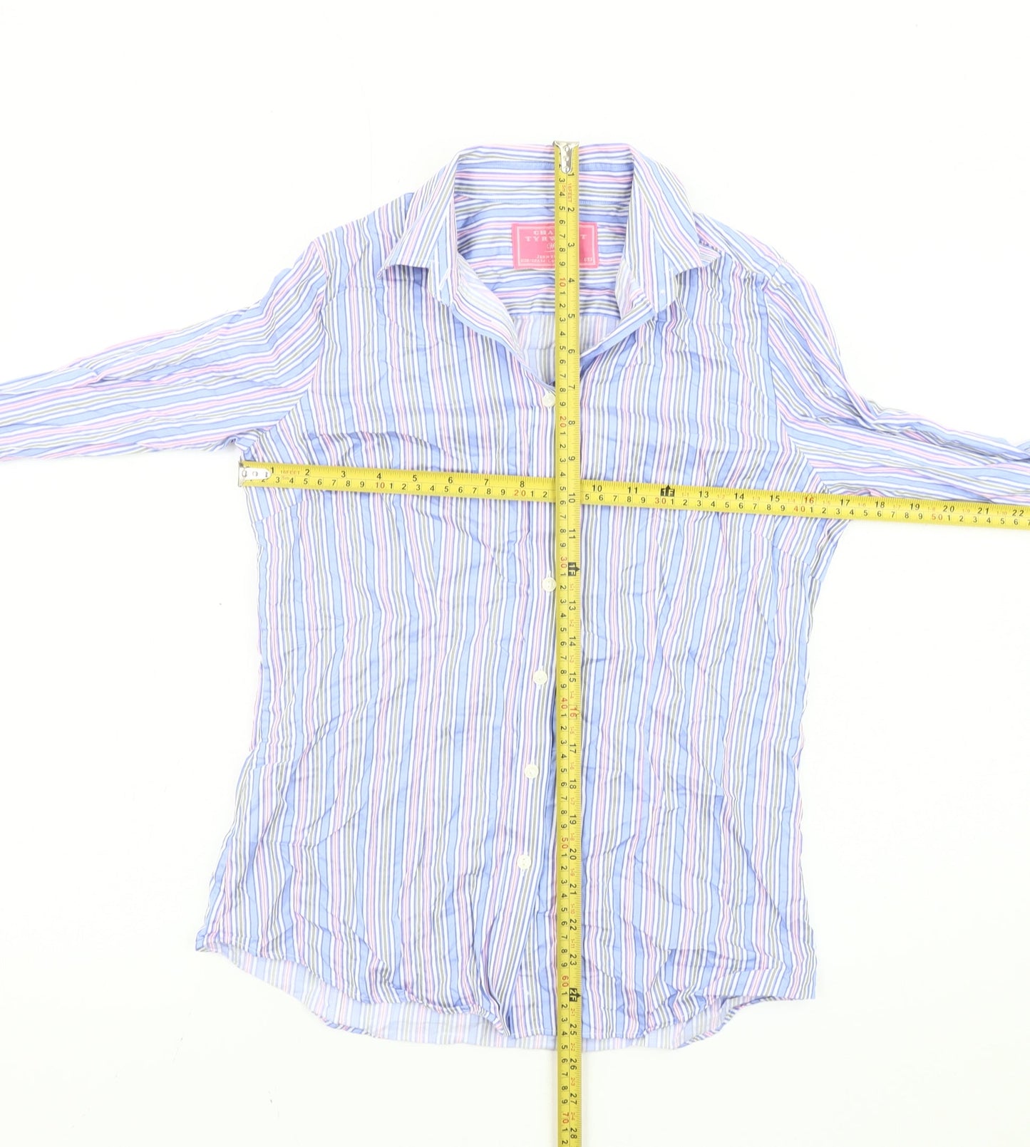 Charles Tyrwhitt Women’s Multicoloured Striped Button-Up Shirt Size 8