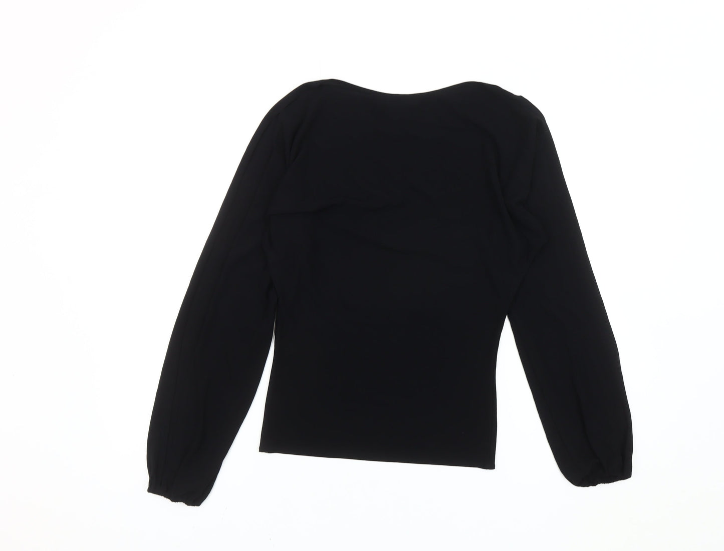 French Connection Women's Black Slim Fit Long Sleeve Blouse S