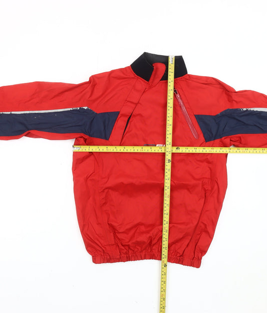 Gul Boys Red Waterproof Sports Pullover Jacket Size M Nylon Outdoor