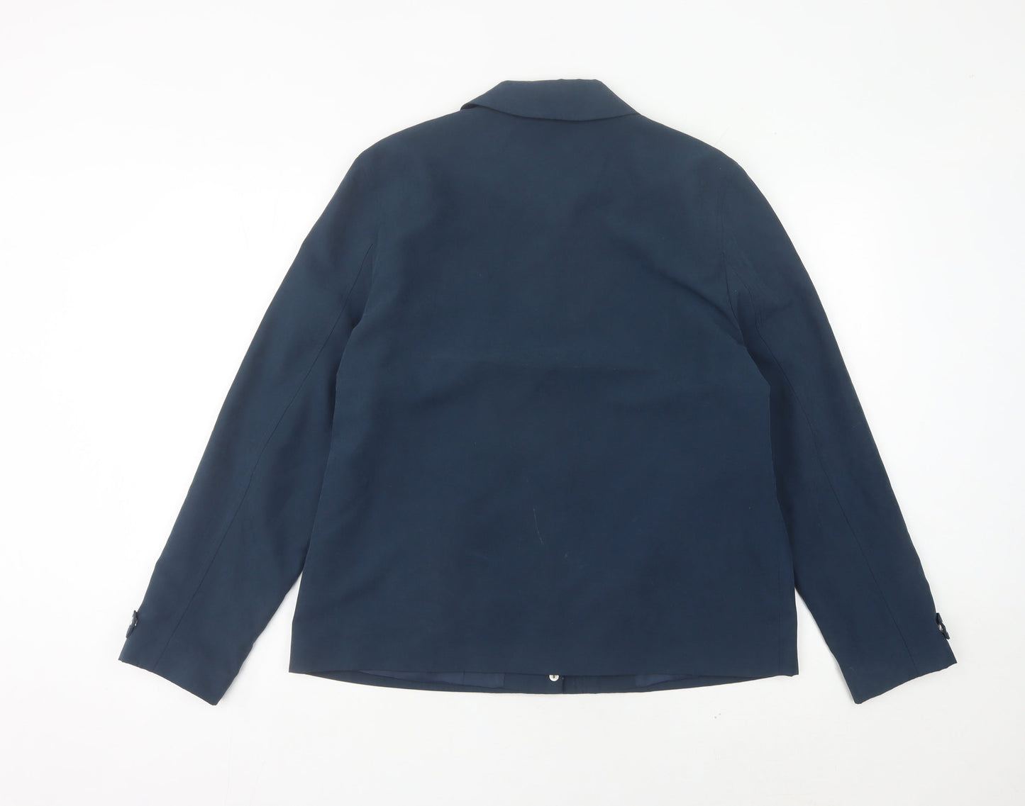 Bonmarche Womens Blue Mid-Length Button Jacket Size 14 Casual Workwear