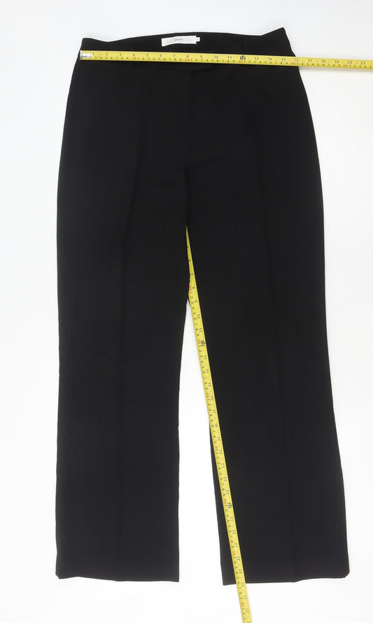 John Lewis Womens Black Size 12 Straight Leg Dress Pants