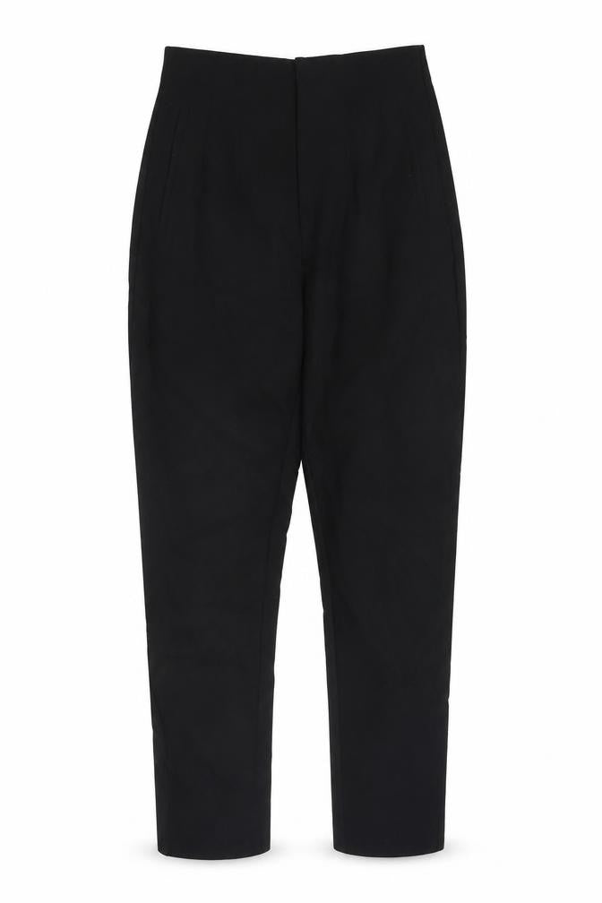 Stradivarius Women’s Black Size 10 Pleated High Rise Straight Trousers