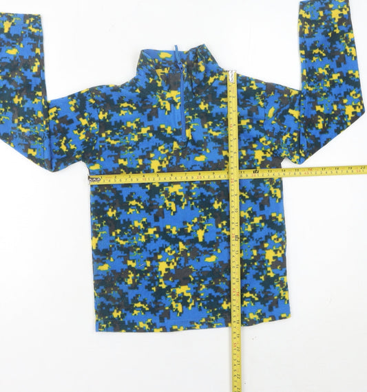 Mountain Warehouse Boys Blue Camouflage Fleece Sweatshirt 7-8 Years