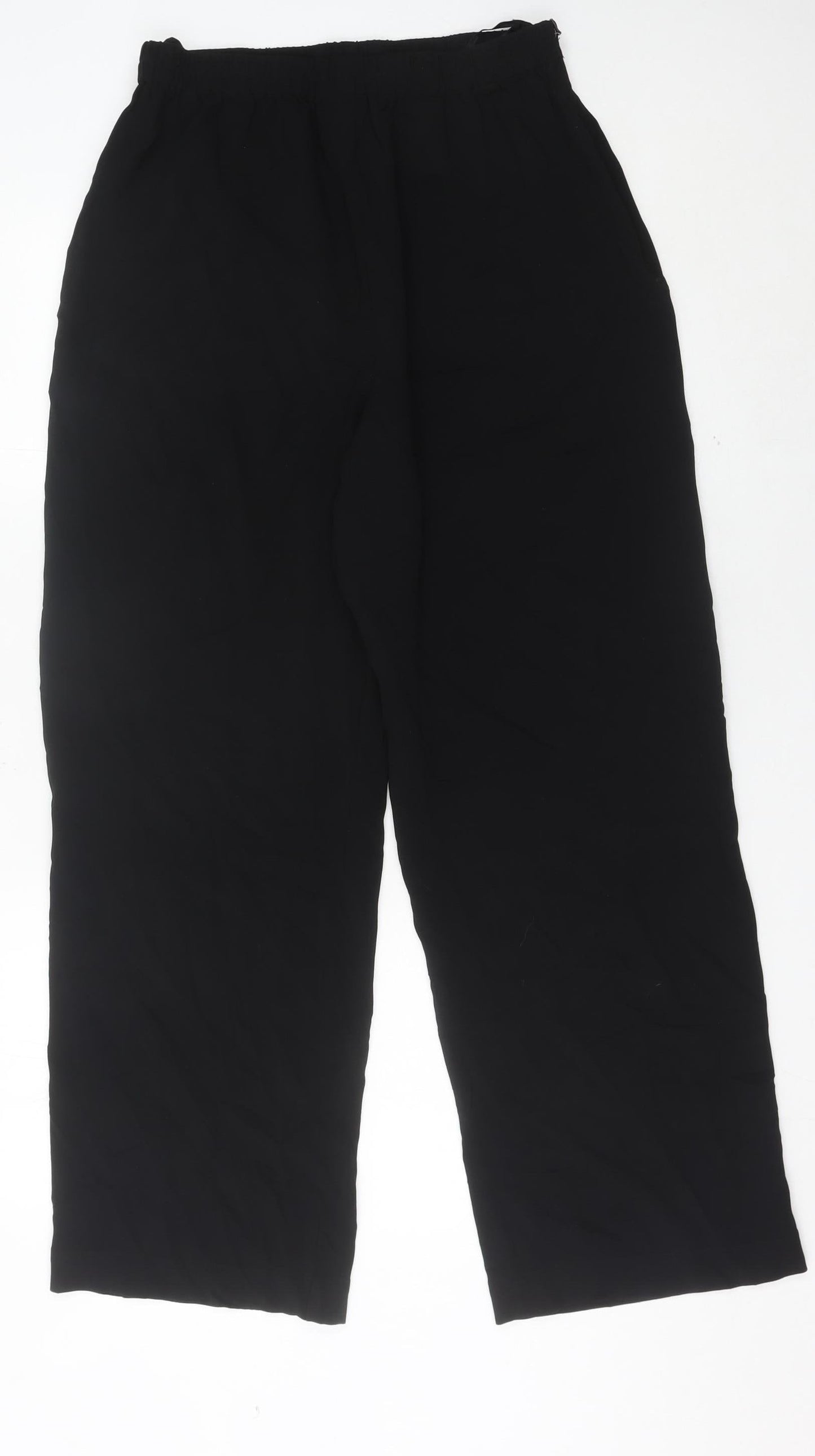 Hobbs Womens Black Size 14 Straight Leg Trousers Elastic Waist