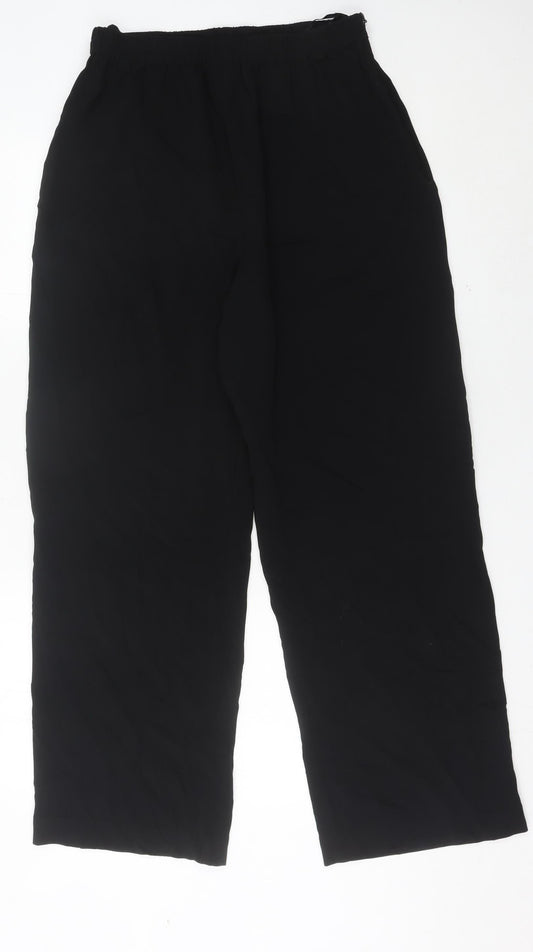 Hobbs Womens Black Size 14 Straight Leg Trousers Elastic Waist