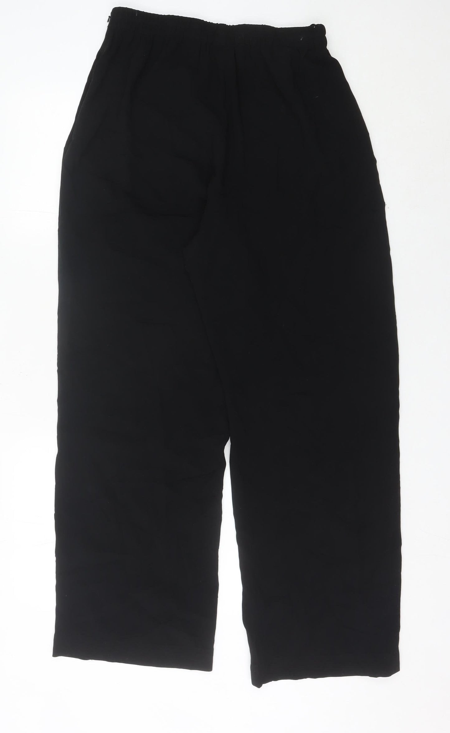 Hobbs Womens Black Size 14 Straight Leg Trousers Elastic Waist