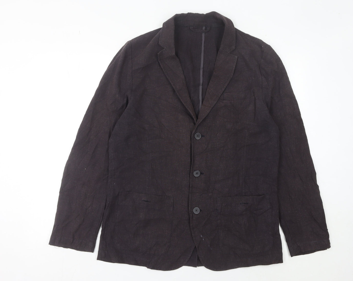 Rohan Men’s Brown Linen Blazer Jacket Size L 40 Regular Fit Casual