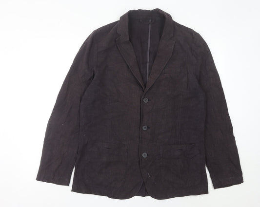 Rohan Men’s Brown Linen Blazer Jacket Size L 40 Regular Fit Casual